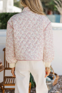 PREORDER: Just So You Pink Toile Quilted Jacket