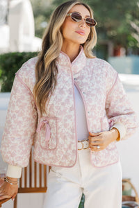 PREORDER: Just So You Pink Toile Quilted Jacket