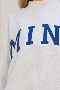 The Mint Heather Gray Mock Neck Sweatshirt