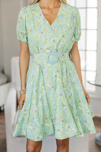 NURSING COLLECTION: Boldy Beautiful Green Balloon Sleeve Dress