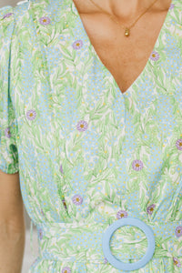 NURSING COLLECTION: Boldy Beautiful Green Balloon Sleeve Dress