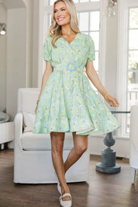 NURSING COLLECTION: Boldy Beautiful Green Balloon Sleeve Dress