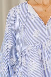 NURSING COLLECTION: Through The Years Navy Striped Babydoll Dress