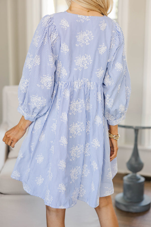 NURSING COLLECTION: Through The Years Navy Striped Babydoll Dress