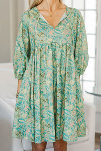 NURSING COLLECTION: It's All True Green Chintz Dress