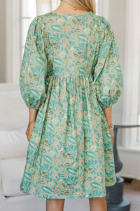 NURSING COLLECTION: It's All True Green Chintz Dress