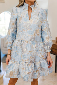 NURSING COLLECTION: Always On My Mind Light Blue Floral Dress