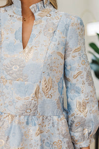 NURSING COLLECTION: Always On My Mind Light Blue Floral Dress