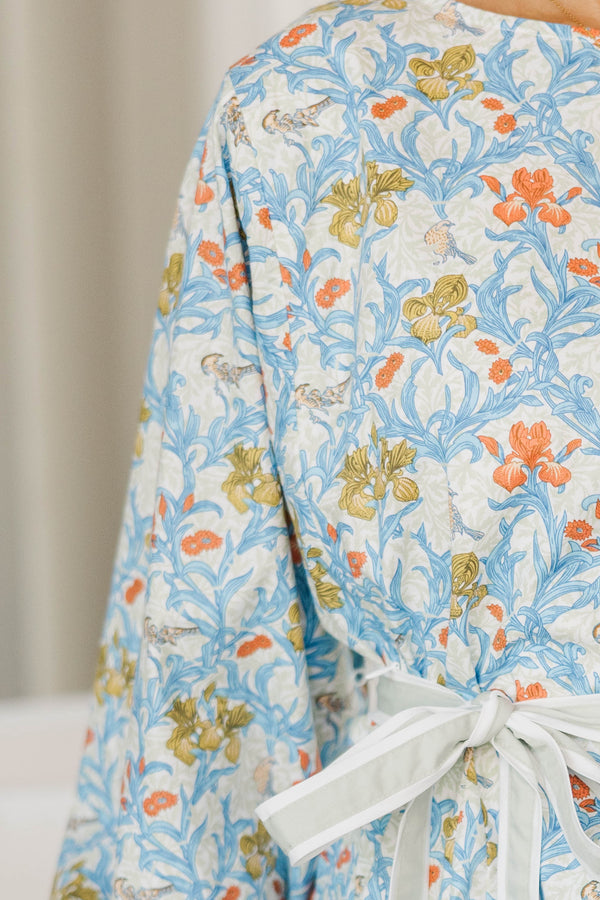 NURSING COLLECTION: Stay Close Blue Chintz Dress