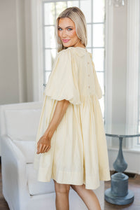 NURSING COLLECTION: Dreaming Of The Day Yellow Striped Babydoll Dress