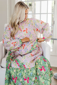 NURSING COLLECTION: Kind of Perfect Pink Floral Midi Dress