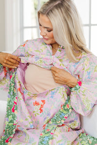 NURSING COLLECTION: Kind of Perfect Pink Floral Midi Dress