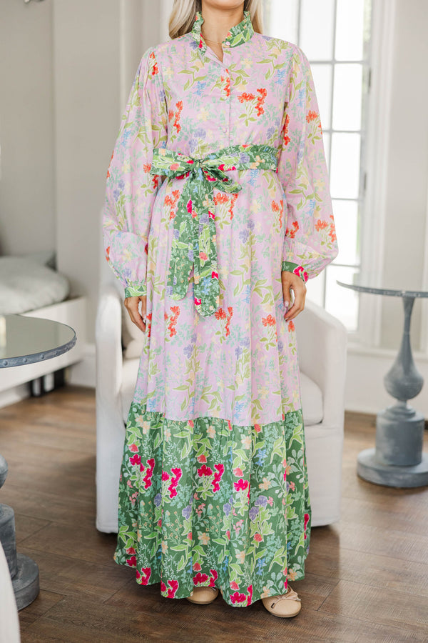 NURSING COLLECTION: Kind of Perfect Pink Floral Midi Dress