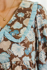 NURSING COLLECTION It's Your Time Blue Floral Blouse