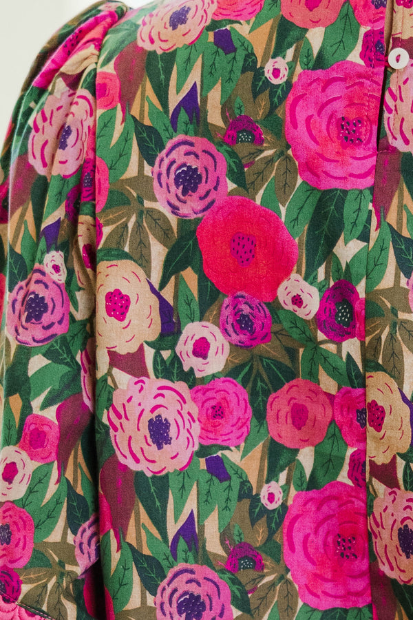 NURSING COLLECTION: Go With It Pink Floral Blouse