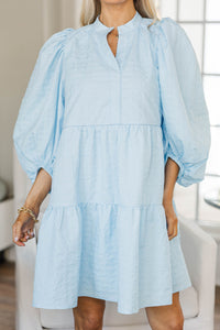 NURSING COLLECTION: Daydream Darling Light Blue Textured Dress
