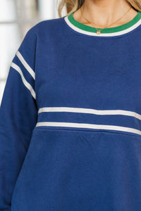 NURSING COLLECTION: Soft Smile Navy Dress