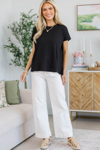 NURSING COLLECTION: Catch On Black Ribbed Top