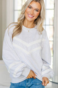 NURSING COLLECTION: Sunny Spirit Heather Gray Pullover