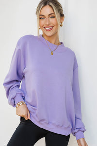 The Everyday Edit Lavender Mock Neck Sweatshirt