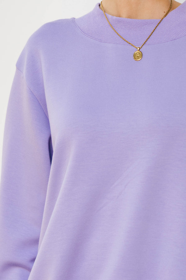 The Everyday Edit Lavender Mock Neck Sweatshirt