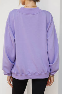The Everyday Edit Lavender Mock Neck Sweatshirt