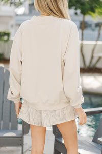 The Everyday Edit Oatmeal Mock Neck Sweatshirt