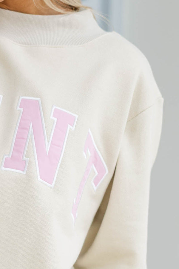 The Mint Oatmeal Mock Neck Sweatshirt