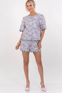 Effortless Wear Mauve Floral Blouse