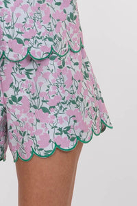 Casual Ease Mauve Floral Shorts