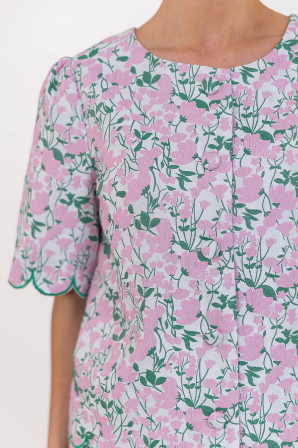 Effortless Wear Mauve Floral Blouse