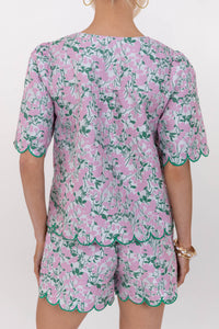 Effortless Wear Mauve Floral Blouse