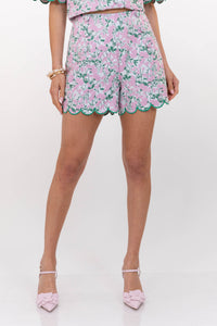 Casual Ease Mauve Floral Shorts