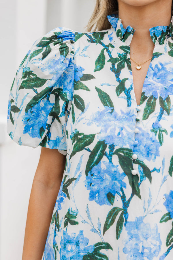 Exactly As Imagined White Large Floral Midi Dress