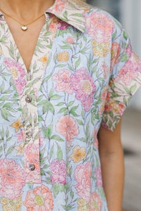 Darling Daisy Light Blue Floral Dress