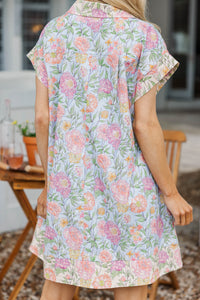 Darling Daisy Light Blue Floral Dress