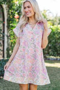 Easy Going Elegance Light Pink Floral Dress