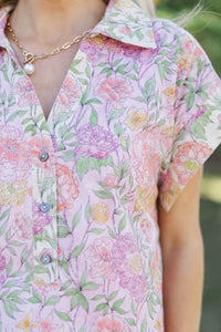 Easy Going Elegance Light Pink Floral Dress