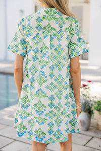 Beachy Breeze White Floral Dress