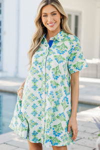 Beachy Breeze White Floral Dress