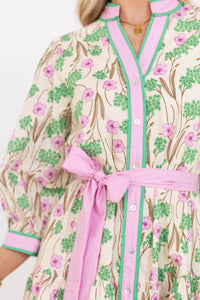 Weekend In The Garden Pink Floral Dress