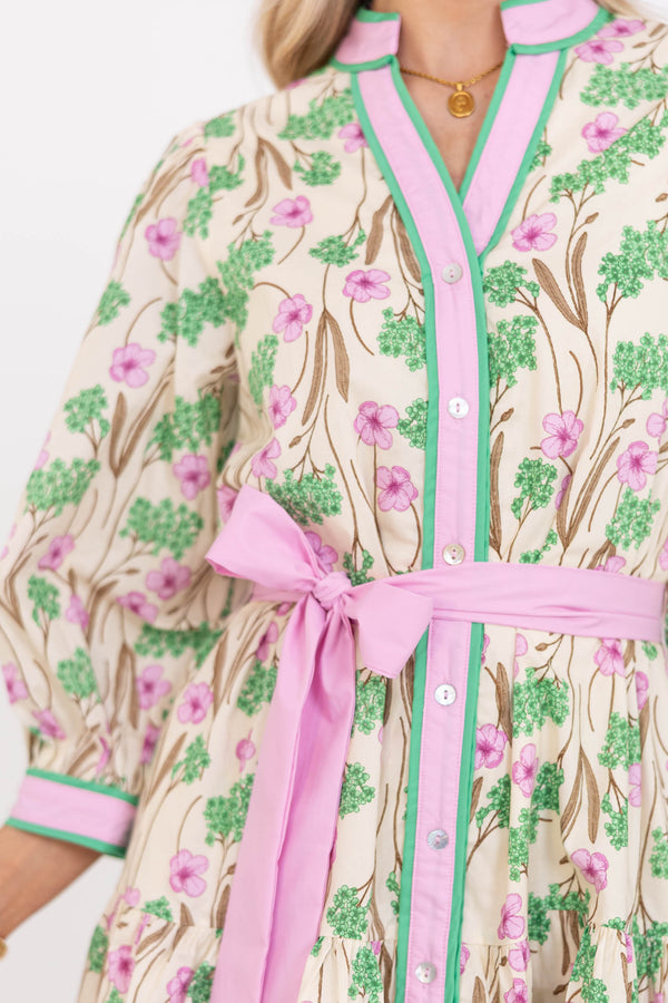 Weekend In The Garden Pink Floral Dress