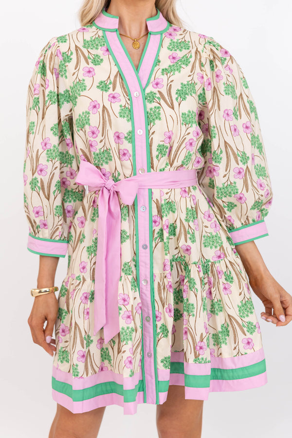 Weekend In The Garden Pink Floral Dress