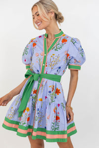 Carefree Darling Blue Floral Dress