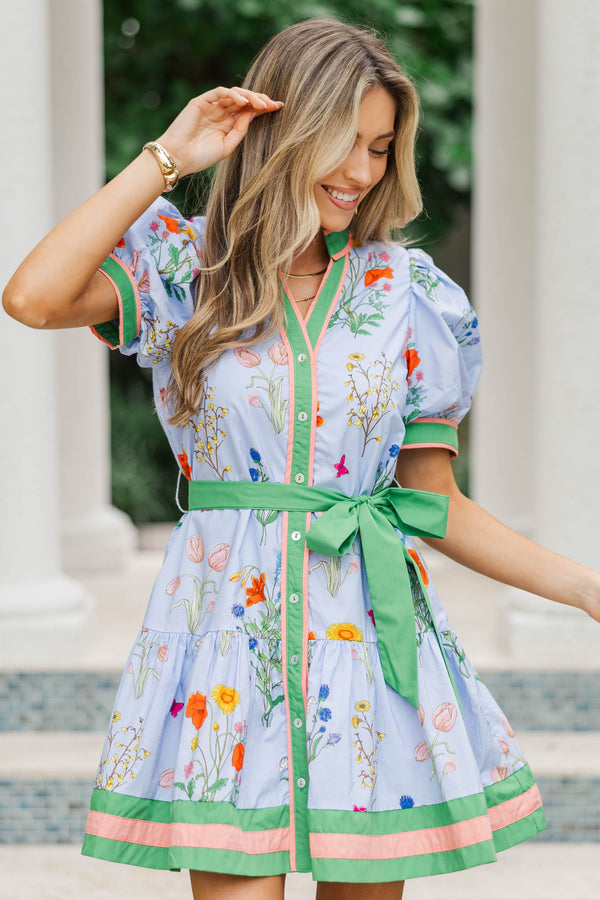 Carefree Darling Blue Floral Dress