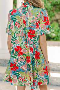 Warm Breeze White Floral Dress