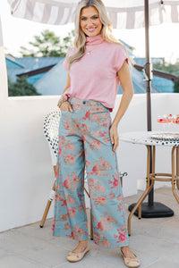 Walks Through The Garden Blue Floral Jeans