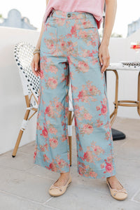 Walks Through The Garden Blue Floral Jeans