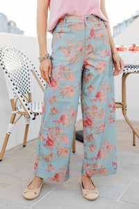 Walks Through The Garden Blue Floral Jeans