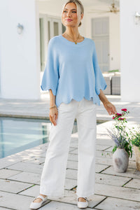 Breezy Belle Light Blue Sweater